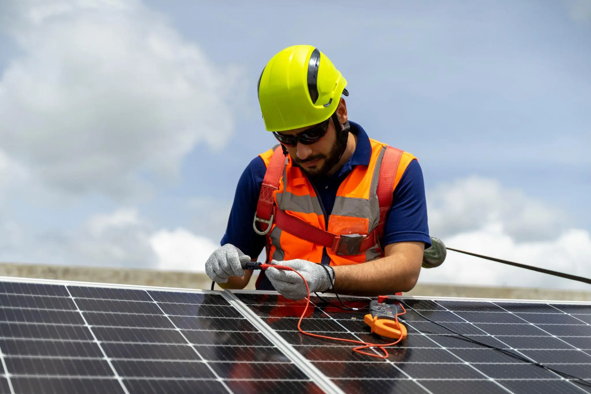 Engineer wearing professional safety equipment
