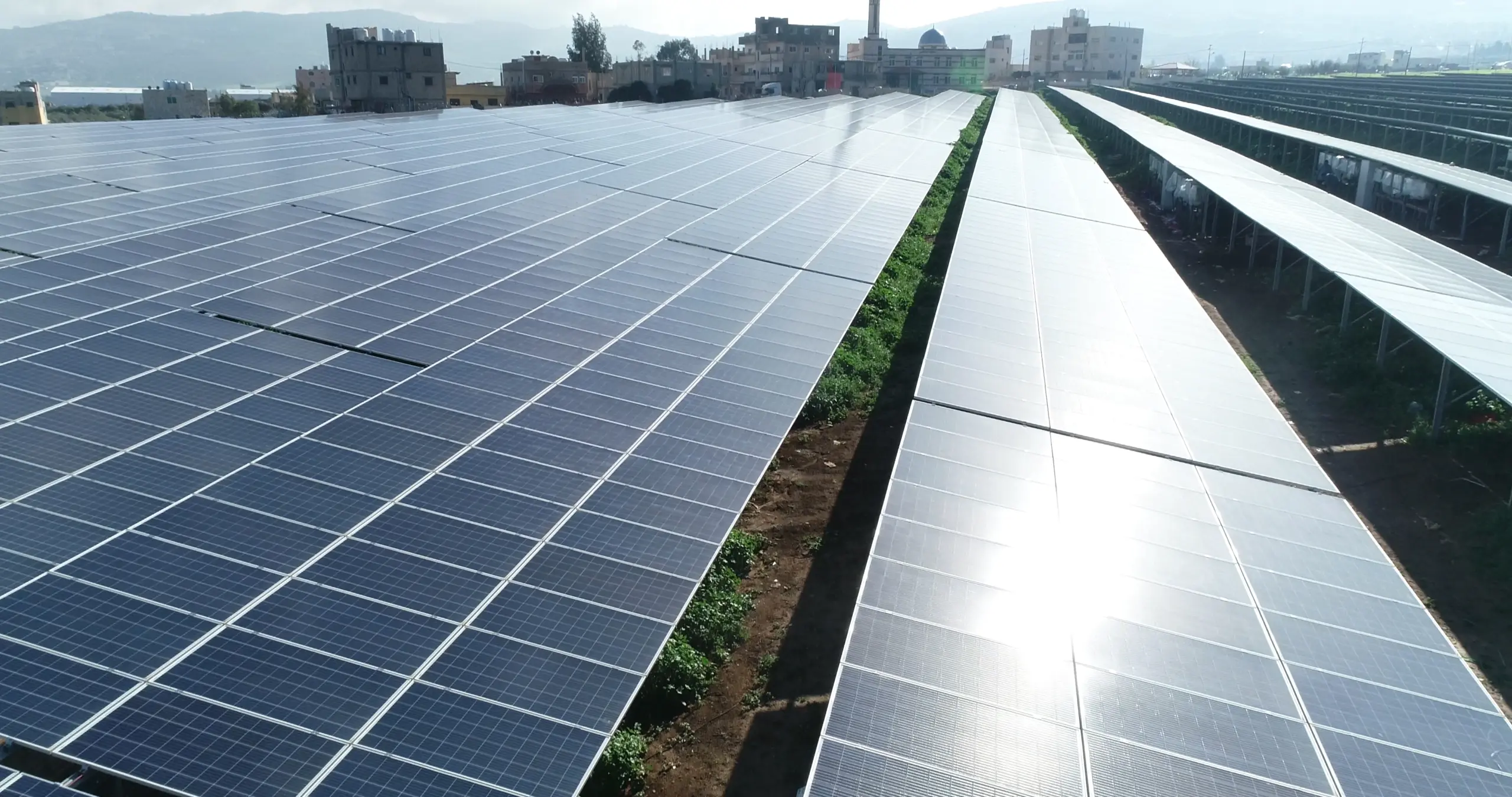 Philadelphia Solar mounting structures at the Abdali solar project
