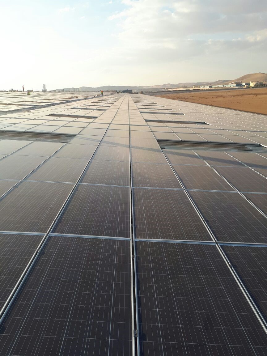 UCIC canopy-mounted rooftop solar system